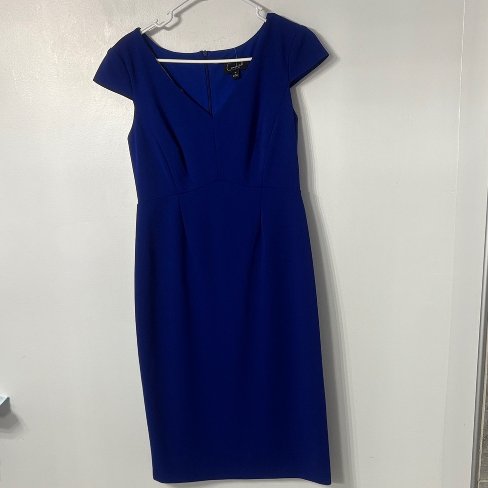 Connected apparel Royal Blue Midi Dress